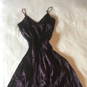 SOLD NWT 100% Silk Banana Republic midi slip dress eggplant purple size small